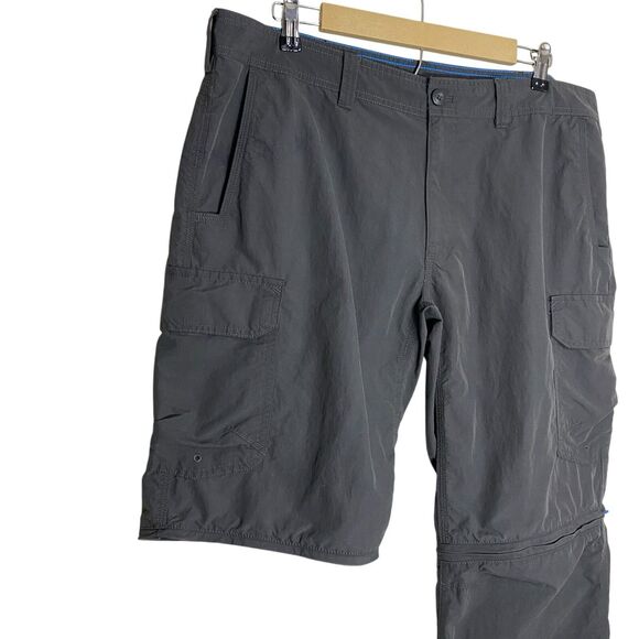 Eddie Bauer Pants Mens 38x32 Gray Travex Convertible Cargo Zip Off Lightweight - Picture 5 of 16